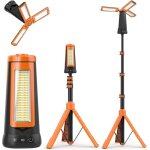 Projecteur de chantier led rechargeable - trahoo - 15000mah - 5500 lm - �tanche ip65 - 5 modes d�clairage ...