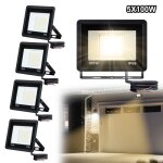 Projecteur ext�rieur led - yrhome - 5x100w - blanc chaud - ip66 �tanche - �clairage durable