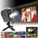 Projecteur mobile - non sp�cifi� - 12 films - no�l et halloween - d�corations de fen�tres - couleur noire ...