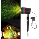 Projecteur laser ext�rieur - vinsic - �toiles dynamiques - rouge et vert - port�e 10m - �tanche ip44 ...