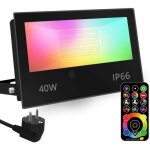Rgb projecteur led exterieur 50w contrl par tlcommande intelligente rgb spot led de couleur ip66 ...