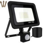 Projecteur led dtecteur de mouvement 30w 2720lm 6000k blanc froid ip66 etanche autech projecteur led ...