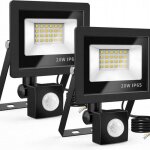 Projecteur led exterieur detecteur de mouvement 20w 24 led projecteur ip65 etanche 6500k 220v spot (paquet ...
