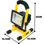 Projecteur led rechargeable 30w popspo - 3 modes dclairage - portable et multifonctionnel