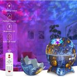 Projecteur de plantarium - guooug - starry sky - 14 couleurs - veilleuse musicale - tlcommande