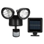 Projecteur de s�curit� ext�rieur - non sp�cifi� - double t�te - 22 led - solaire - d�tecteur de mouvement ...