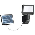 Projecteur solaire arev - noir - 15w led 1000 lumens - d�tecteur de mouvement - autonome