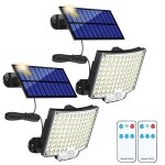 Projecteur solaire exterieur détecteur mouvement 106led - bleosan - télécommande 3 modes - câble 5m Projecteur solaire exterieur détecteur mouvement 106led - bleosan - télécommande 3 modes - câble 5m
