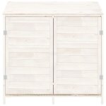 En promotionabri de jardin moderne - abott@ abri de rangement / armoire haut - blanc 102x52x112cm bois ...