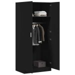 En promotionarmoire de chambre moderne - abott@ cabinet v�tements / garde - robe - noir 80x52x180cm bois ...