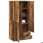 En promotionarmoire de chambre moderne - abott@ cabinet v�tements / garde - robe - vieux bois 80x52x180cm ...