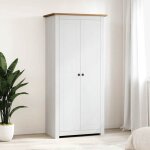 En promotiongarde - robe - shield - cabinet chambre - cadre stable - blanc 80x50x1715cm pin massif assortiment ...
