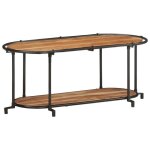 En promotionmeuble tv chic - cloud - meuble t�l� bas - cabinet / banc tv - 100x42x40 cm - bois dacacia ...