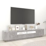 En promotionmeuble tv avec lumi�res led - cloud - meuble t�l� bas - cabinet / banc tv - gris b�ton 200x35x40 ...