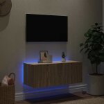 En promotionmeuble tv mural avec lumi�res led - cloud - meuble t�l� suspendue - cabinet / banc tv - ch�ne ...