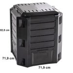Prosperplast ikst380c composteur noir 380 l