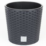 Pot de fleurs - prosperplast - drtus400l - s433 - plastique - 375 cm - 40 cm - anthracite