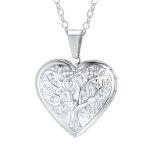 Prosteel collier femme coeur arbre de vie chane pendentif mdaillon porte photo gravure te amo bijoux ...