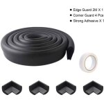 Protection coin de table - mousse souple - s�curit� b�b� - noir