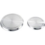 Protection cuisini�re �lectrique couvre plaque en acier lot de 4 acier inox �17 et 21 cm mat