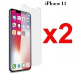 Protection �cran - pro - x2 vitre en verre tremp� - iphone 11 - r�sistant aux rayures - installation ...