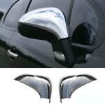 Coques de r�troviseurs pour peugeot 207 2006 - 2012 en acier chrom� argent