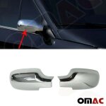 Coques de r�troviseurs pour renault clio 2005 - 2013 en acier chrom� argent