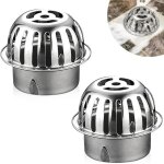 Crapaudine de gouttire2pcs protection de gouttire diamtre 58 mm filtres de gouttire en acier inoxydable ...