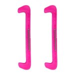 Protections de lame de patin � glace universelles en plastique r�glables 1 paire (rose rouge)