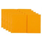 Protges cahier ecolier - coutal - lot de 5 - carte lustre - 2 grands rabats jaune