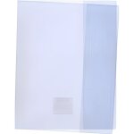 Protge - cahiers incolore - marque inconnue - 24x32 cm - avec rabats marque - pages - mixte