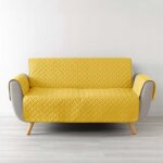 Protge canap 3 places matelass 279x179 uni lounge jaune