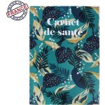 Prot�ge carnet de sant� - feuillage - fabrication fran�aise - porte �tui b�b� enfants