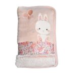 Protge carnet de sant lapinou - rose - 15 x 26 cm
