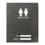 Protge carnet de sant scintillant gris fonc fabrication franaise