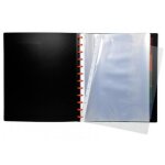 Protege documents amovible a4 - exacompta - 60 vues - noir Protege documents amovible a4 - exacompta - 60 vues - noir