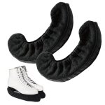 Proteges lames patins � glace - 1 paire �lastiques - noir taille moyenne - convient pour patins � glace ...