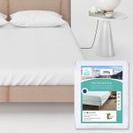 Alpes blanc - prot�ge matelas coton 160x200 cm - molleton doux 200g / m� forme drap housse bonnet 30 ...