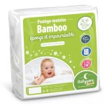 Protge matelas bb bamboo - babysom - 70x140 cm - bouclette ponge - impermable - oeko - tex