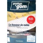 Housse de table ovale - protège table - 1m26 x 1m95 - blanc - uni - intérieur - lavable Housse de table ovale - protège table - 1m26 x 1m95 - blanc - uni - intérieur - lavable