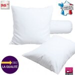 Prot�ge taie carr�e 65 x 65 cm molleton 100% coton france - blanc