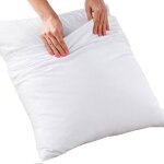 Protge taie doreiller - elise - 60 cm x 60 cm - coton - molleton - blanc