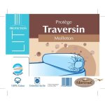 Protge traversin - mortreux - 140 cm - 100% coton - lavable  40 - toutes saisons