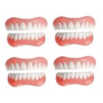Prothse dentaire - fausses dents en silicone - 4 paires - convient aux adultes - mixte