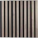 Proviston panneaux muraux acoustiques 3d 400 x 400 x 21 mm lamelles en bois mdf plaqu� de couleur noyer ...