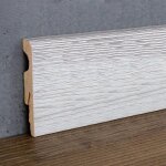 Proviston ch�ne blanc 10 x 58mm m�lamin� blanc plinthe mdf plinthe arrondie
