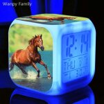 Prune - rveil de cheval multifonction pour dcoration de chambreenfant horloge tactile minuterie de ...