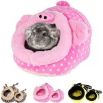 Pt0455 - amovible ultra doux et confortable nid lit maison niche grotte abri chaud pour hrisson hamster ...