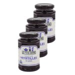 Les ptites tartines - lot 3x confiture de myrtilles du canada - pot 315g