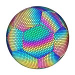 Ballon de football - findpitaya - no. 5 - pu rflchissant - rsistant  labrasion - lumineux